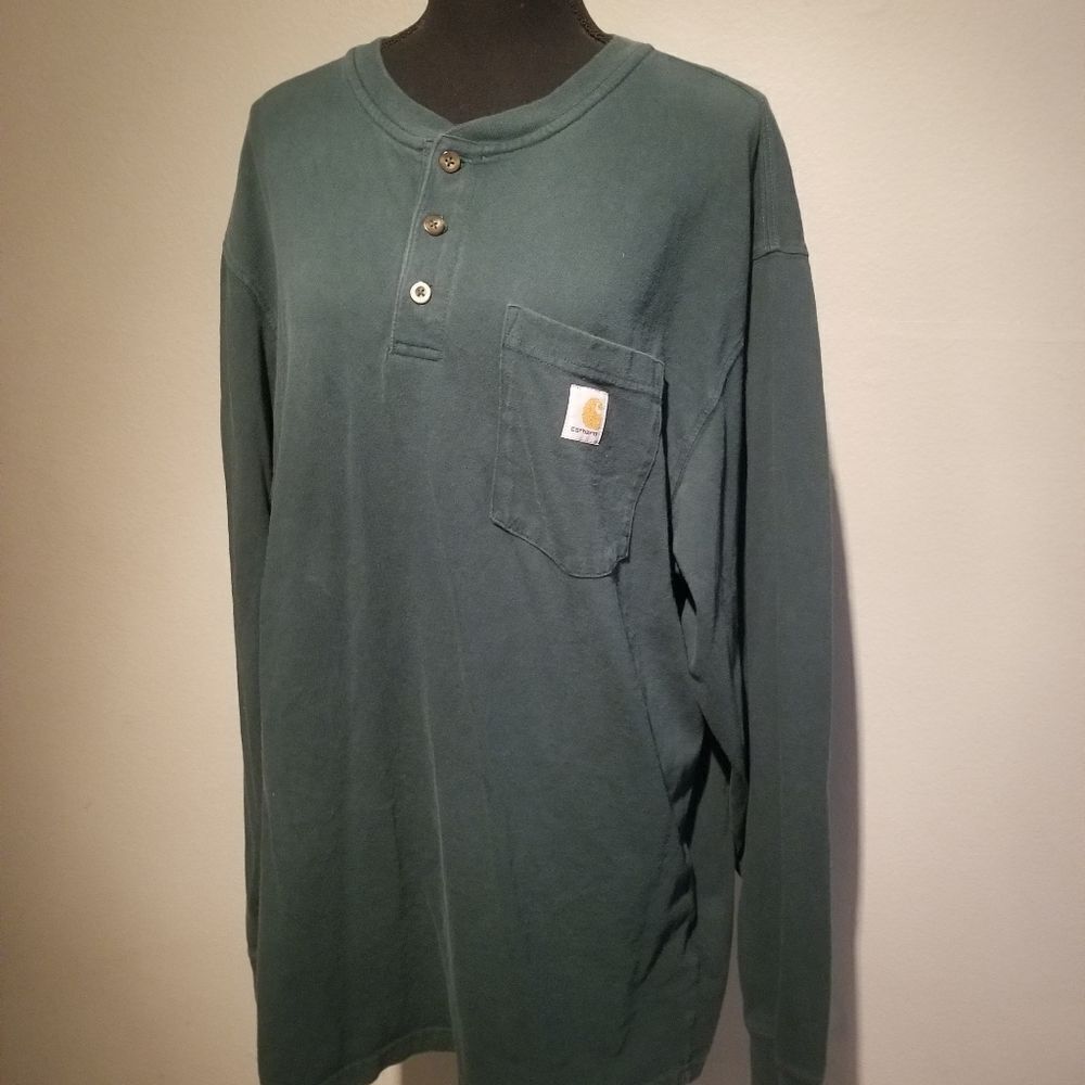 CARHARTT ORIGINAL FIT LARGE LONG SLEEVE SHIRT b4 - Picture 2 of 6